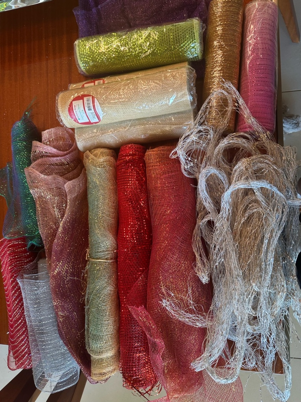 Lot Assorted Mesh Ribbon